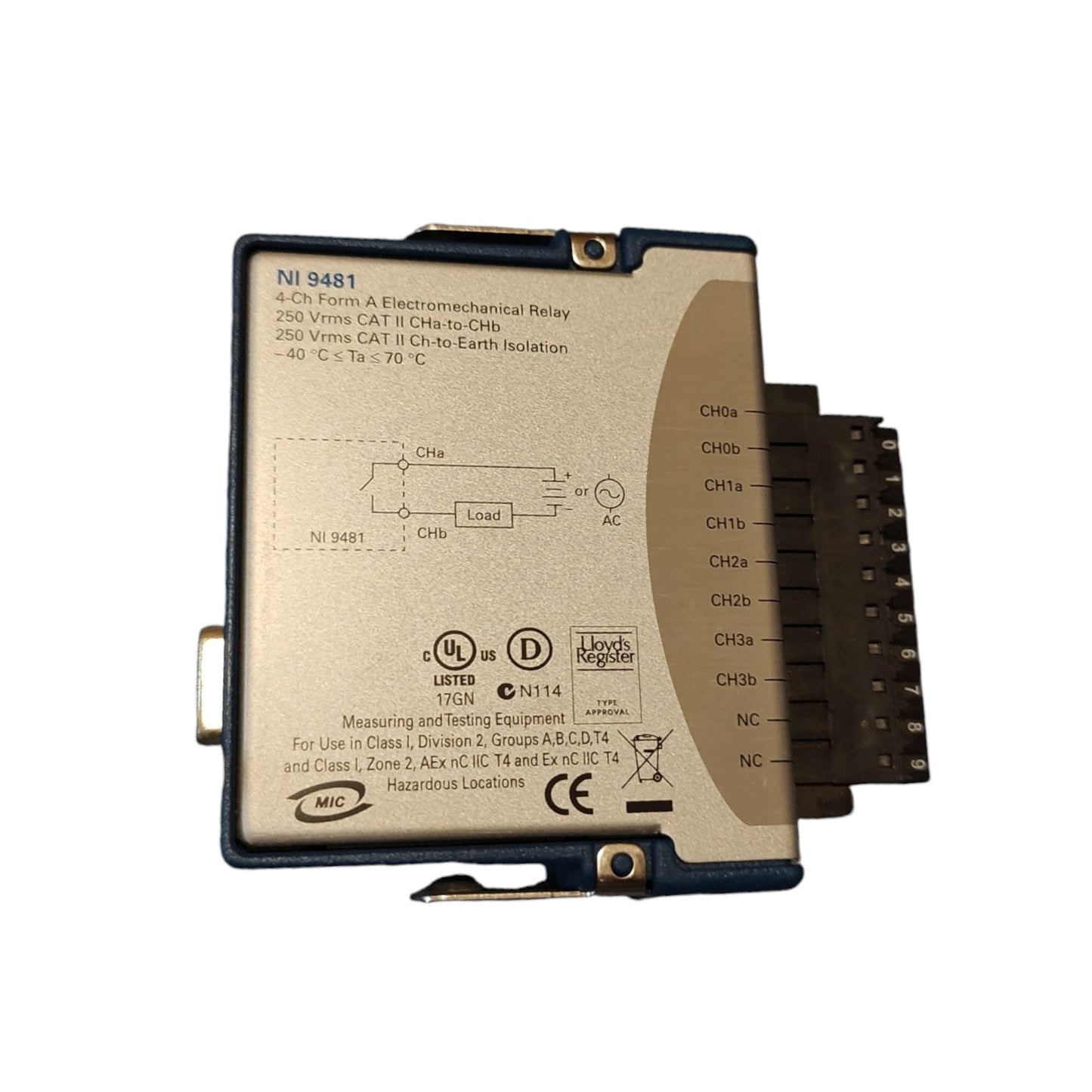 National instruments NI-9481 módulo de salida de relé