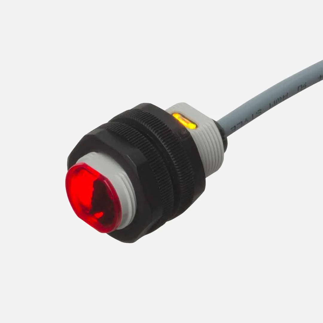 E- SENSOR FOTOÉLECTRICO M18 TIPO BARRERA SENSADO 20M 24VCD NPN NA/NC CABLE 2M