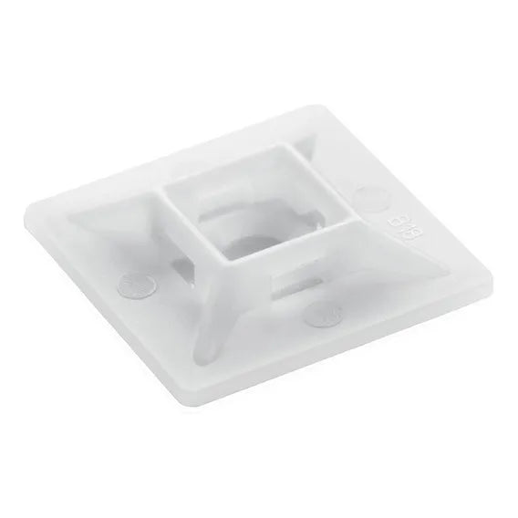 Base autoadherible para cinchos M,I,S 19Hx19Wmm 100Pz Natural