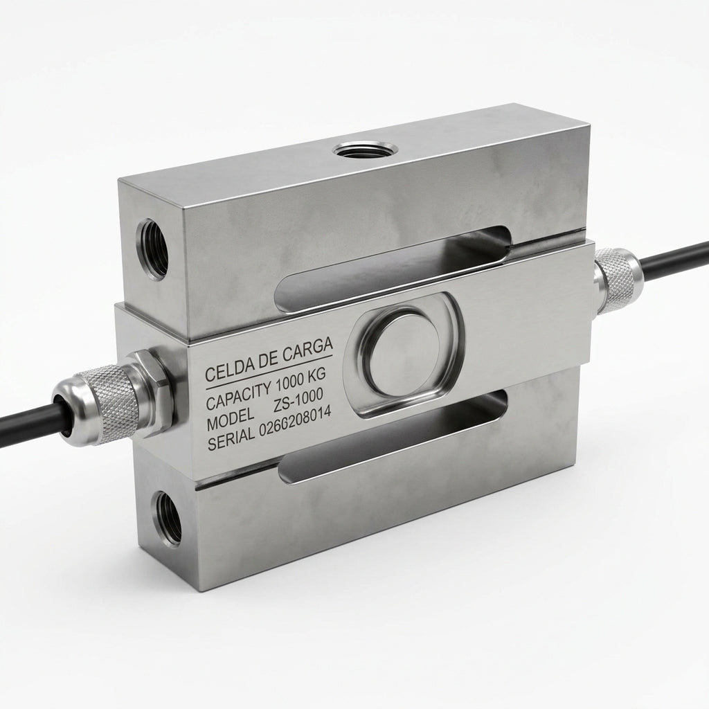 BIND LCB450, celda de carga en línea de 10,000 lb para trabajo pesado (fatiga) RoSH, material 17-4 PH SS, rosca 1-14, Conector Bendix de 6 pines PT02A-10-6P