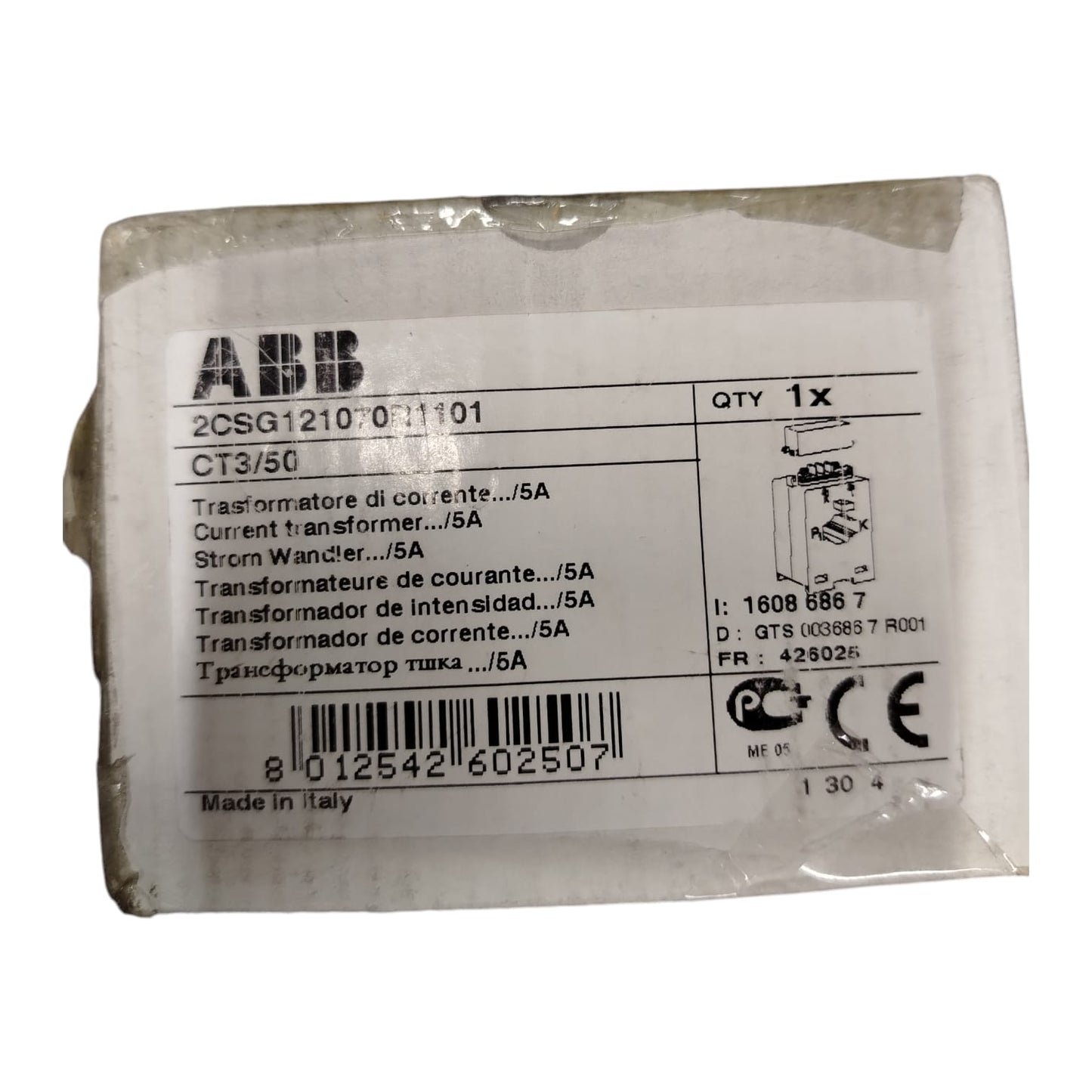 ABB CT3/50 2CSG121070R1101 Transformador de corriente