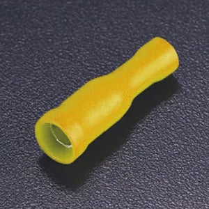 Terminal tipo bala hembra aislado 4-6mm² 12-10AWG 100pz Amarillo