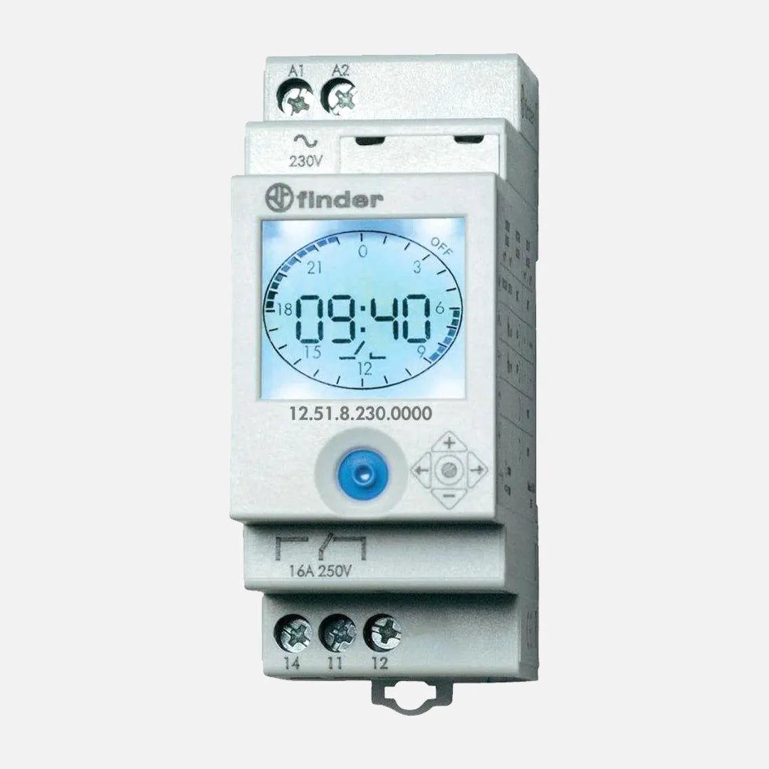 Interruptor horario digital diario/semanal 110-230VCA 1CO 1NANC 16A 250VCA