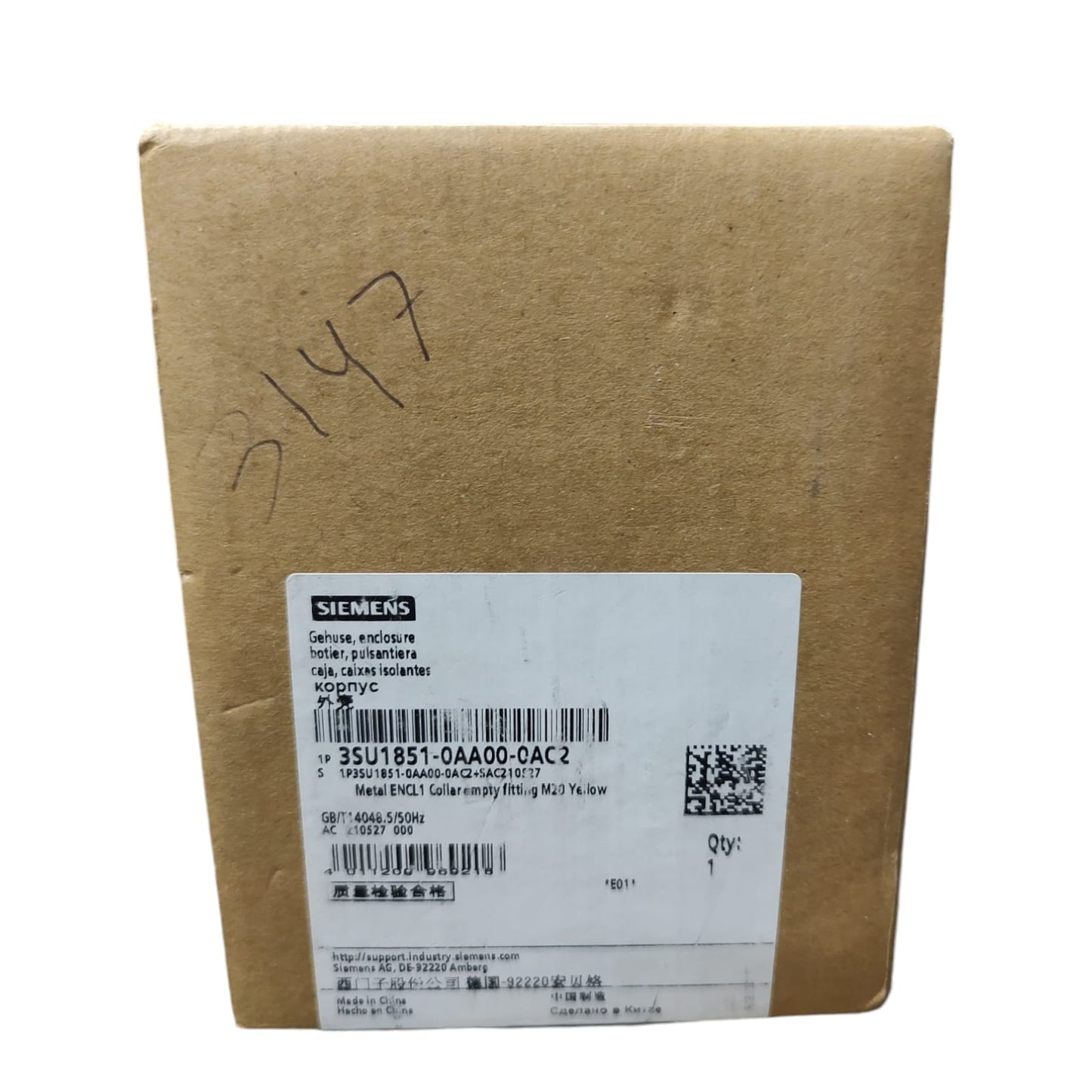 Siemens 3SU1851-0AA00-0AC2 botón de paro de emergencia