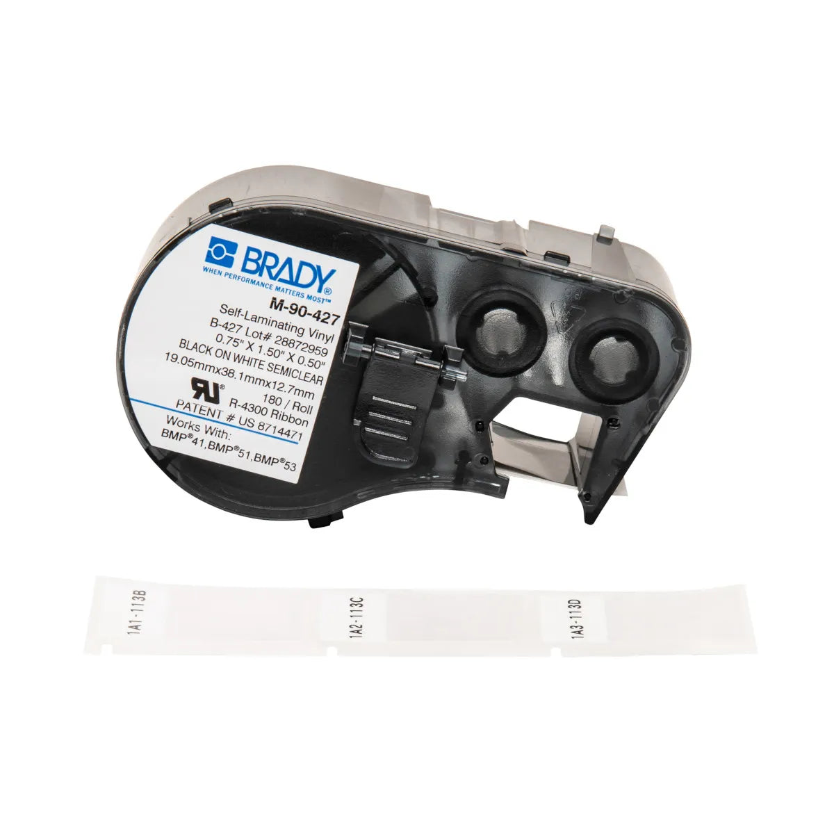Etiquetas de vinilo autolaminable 1 1/2″ 10-4AWG 1.5W x 0.75H in 180Pz Blanco