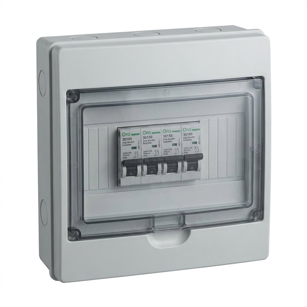 30150 Oro Caja distribución Empotrar 4M 228Hx120Wx97Dmm IP40 V/Transparente