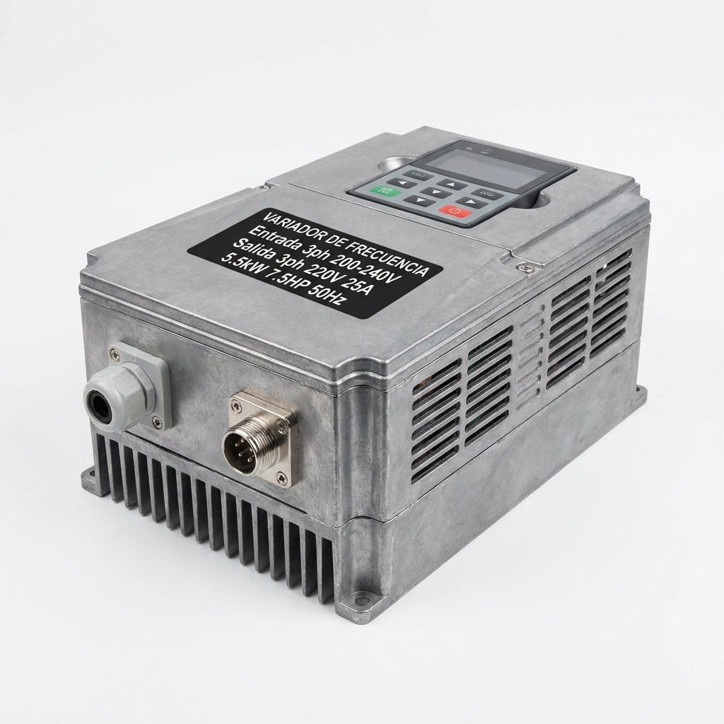 Variador de frecuencia Entrada 3ph 200-240V Salida 3ph 220V 25A 5.5kW 7.5HP 50Hz