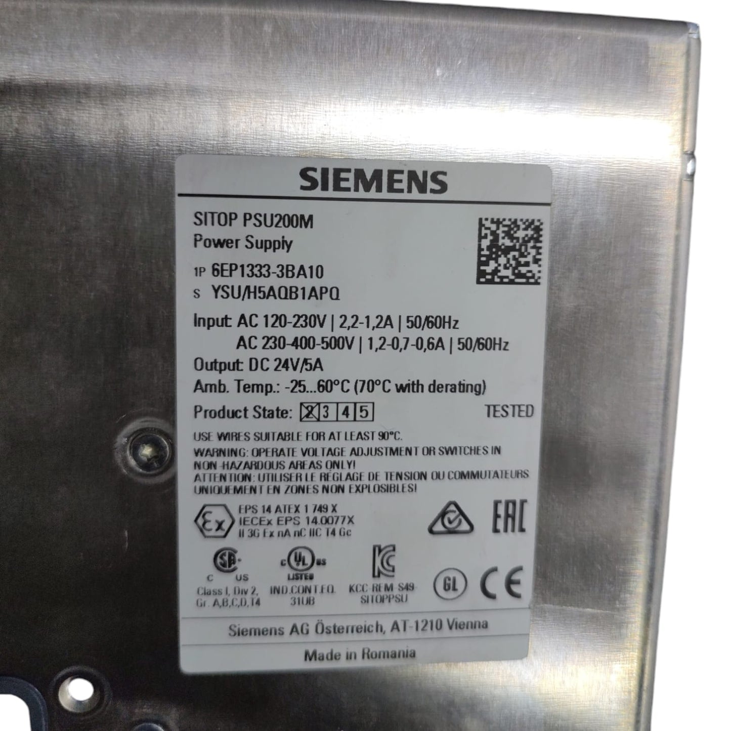 Siemens 6EP1333-3BA10 Sitop fuente de alimentación