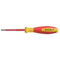 SDIS 0.4X2.5X75 Destornillador plano con aislamiento VDE Caña 75Lx2.5Dx0.4Wmm