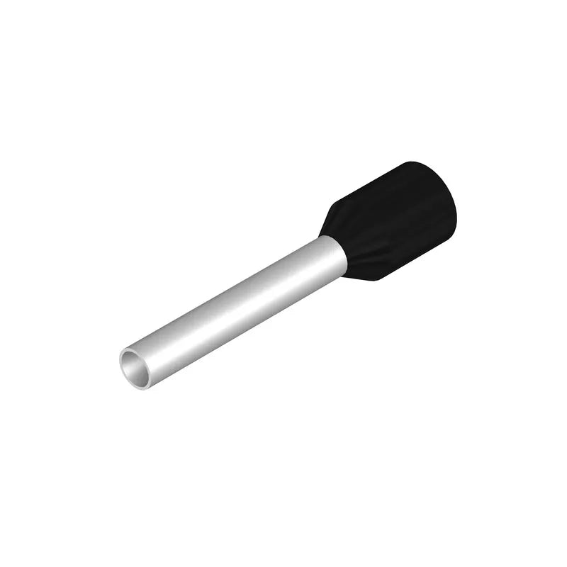 H1,5/18D SW Terminal tipo ferrul aislado 18L 1.5mm² 16AWG DIN Negro 500PZ