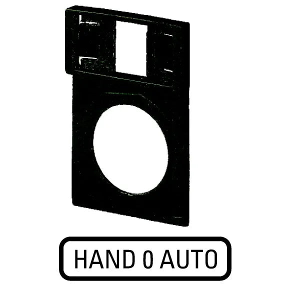 Q25TS-197 RMQ16 Portaetiqueta Negro con etiqueta HAND-0-AUTO