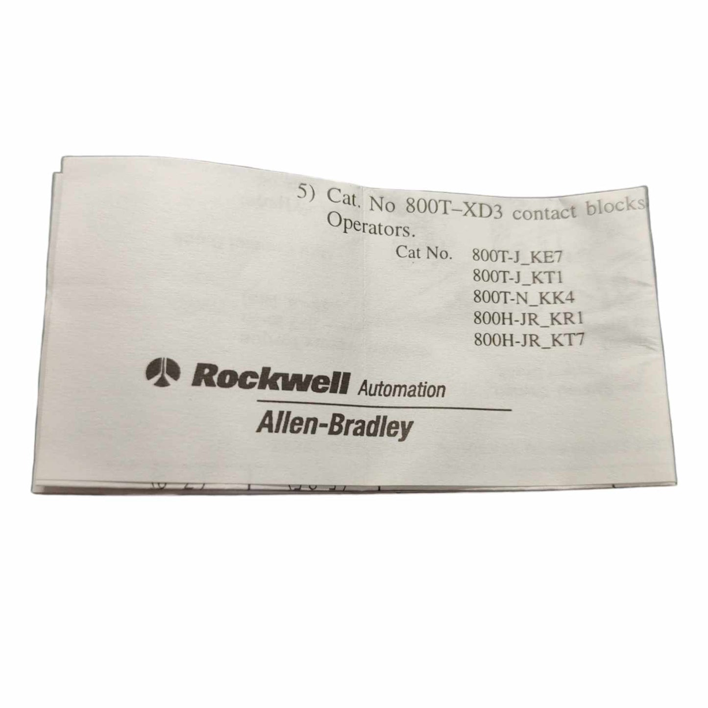 Allen Bradley 800T-XD1 Bloque de contacto