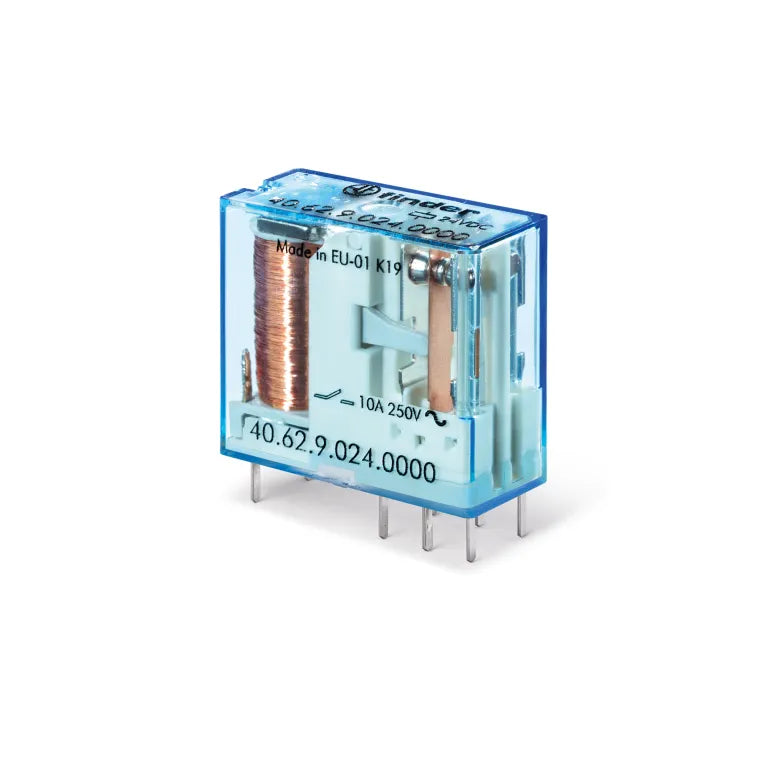 Relevador para circuito impreso 8 pines 110VCD 2CO 2NA2NC AgNi 10A 250V