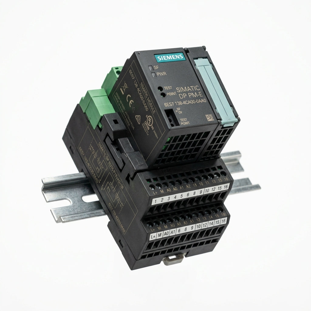 SIEMENS 6ES7 138-4CA00-0AA0+6ES7 193-4CD30-0AA0 MODULO DE ALIMENTACIÓN (CON DETALLE)