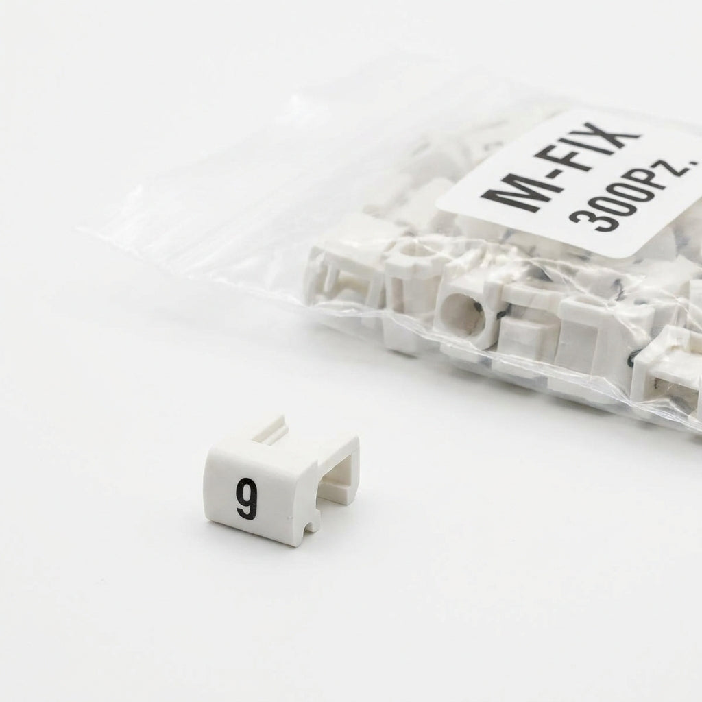 M-FIX O 1.3 WS/SW 9 Señalizador abierto de cable 18-14AWG -9- Blanco 300Pz