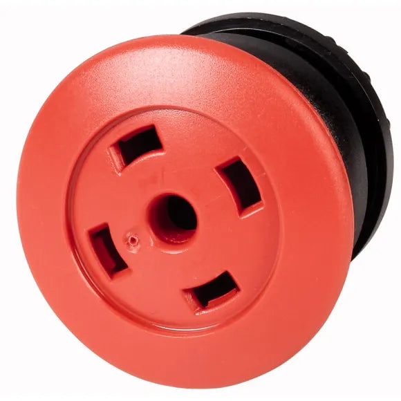 M22S-DRP-R-X Botón sin placa Hongo Bisel negro 22mm Mantenido Cabezal/Negro