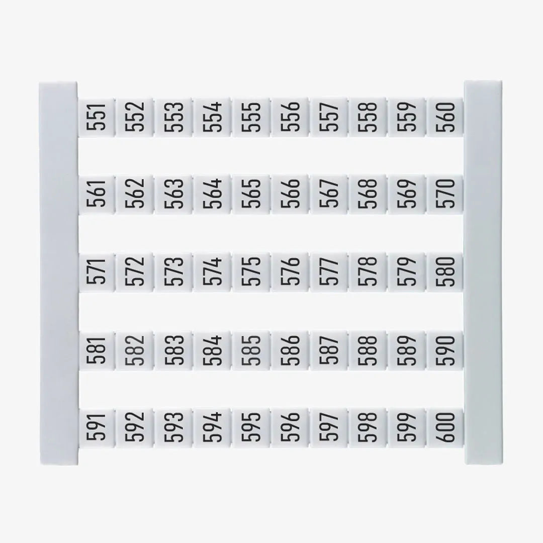 DEK 5 FS 551-600 Etiquetas para clema 5Hx5Wmm 551-600 Vertical 50Pz