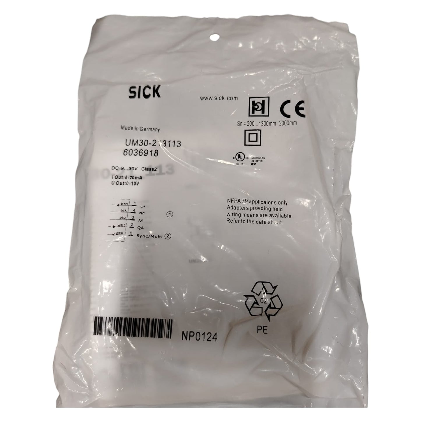 SICK UM30-213113/6036918 SENSOR CON PANTALLA