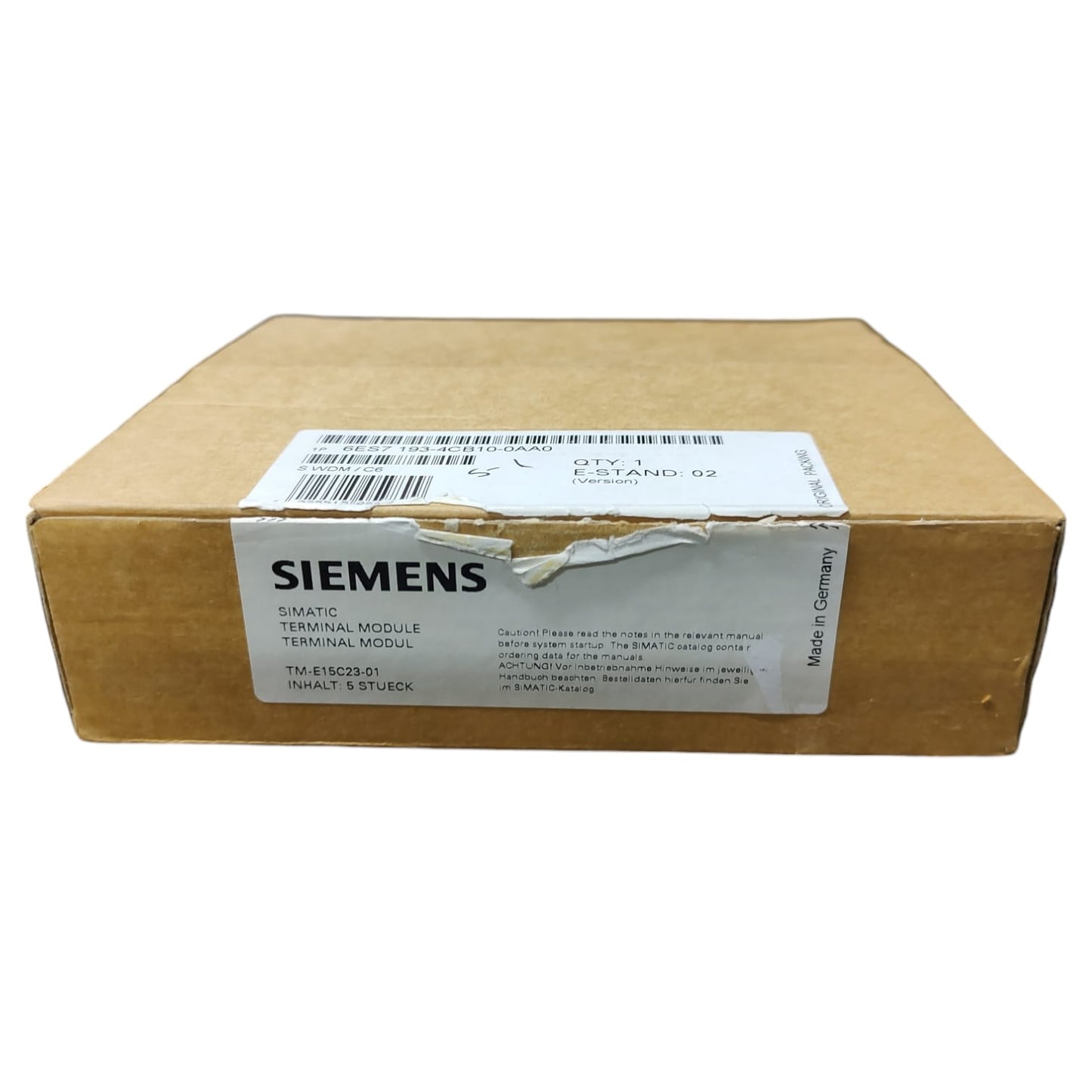 Siemens 6ES7 193-4CB10-0AA0 bloque terminal