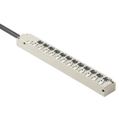 SAI-12-F 3P M8 L 5M Distribuidor pasivo con 12 sockets M8 3P 5mt IP68
