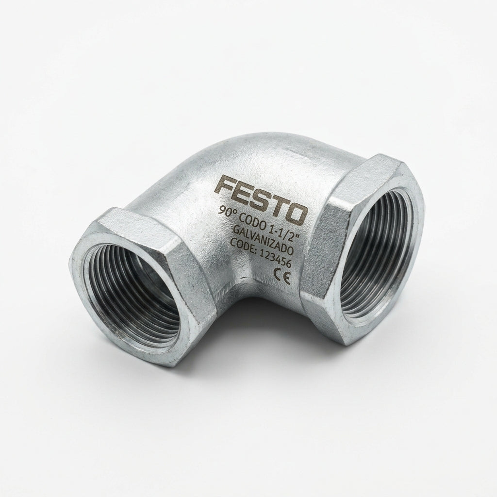FESTO Codos a 90° de 1-1/2", Galvanziado