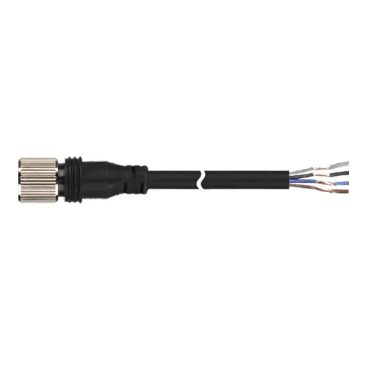 CID408-5 Cable con conector hembra recto DC M8 4P 4 hilos 5mt IP68