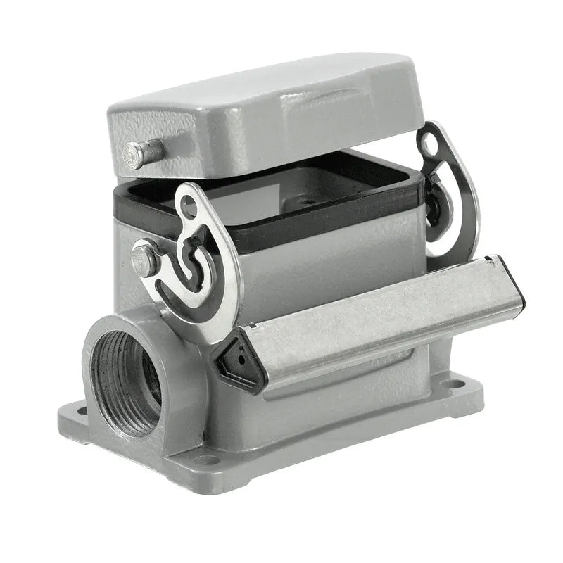 HDC 06B SDLU 2PG16G Base cerrada con tapa 06P 1Gancho Grupo 3 2xPG16 IP65