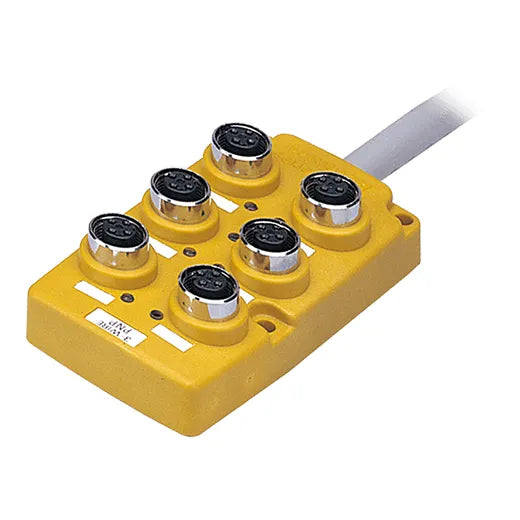 PT6-3DP Distribuidor pasivo PNP con 6 sockets M12 4P 5mt IP67