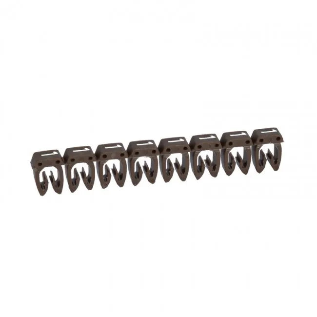 CAB 3 Identificador de cable 4-6mm² 12-10AWG Color café Numero 1