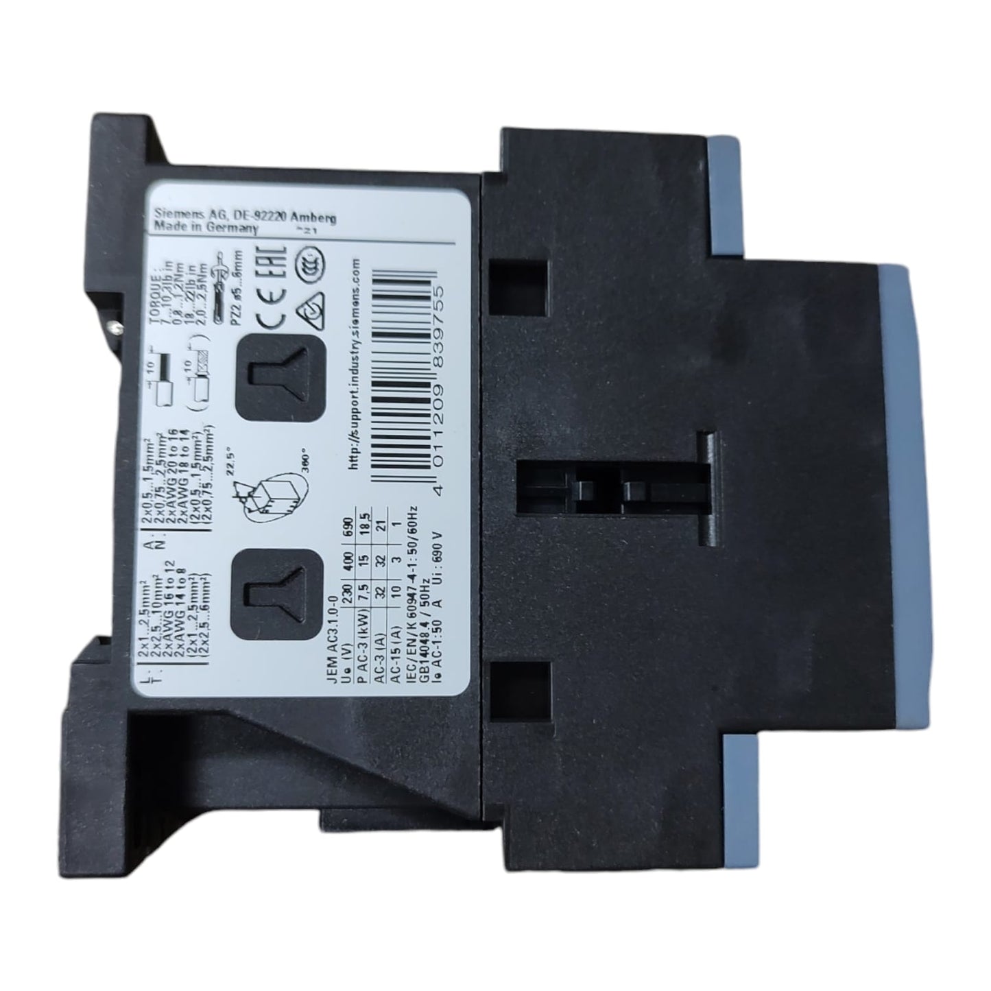Siemens 3RT2027-1AN20 Contactor sirius