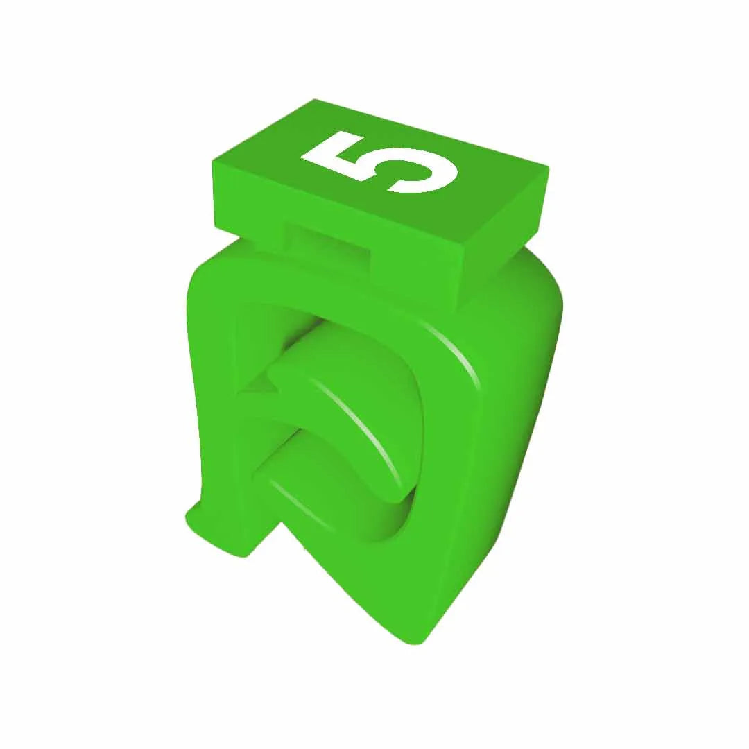 M-FIX O 2.3 GN/WS 5 Señalizador abierto de cable 12-8AWG -5- Verde 250Pz
