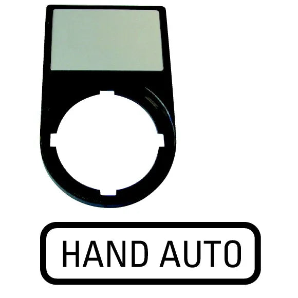 M22-ST-XD11 RMQ-Titan Portaetiqueta Negro con etiqueta HAND-AUTO