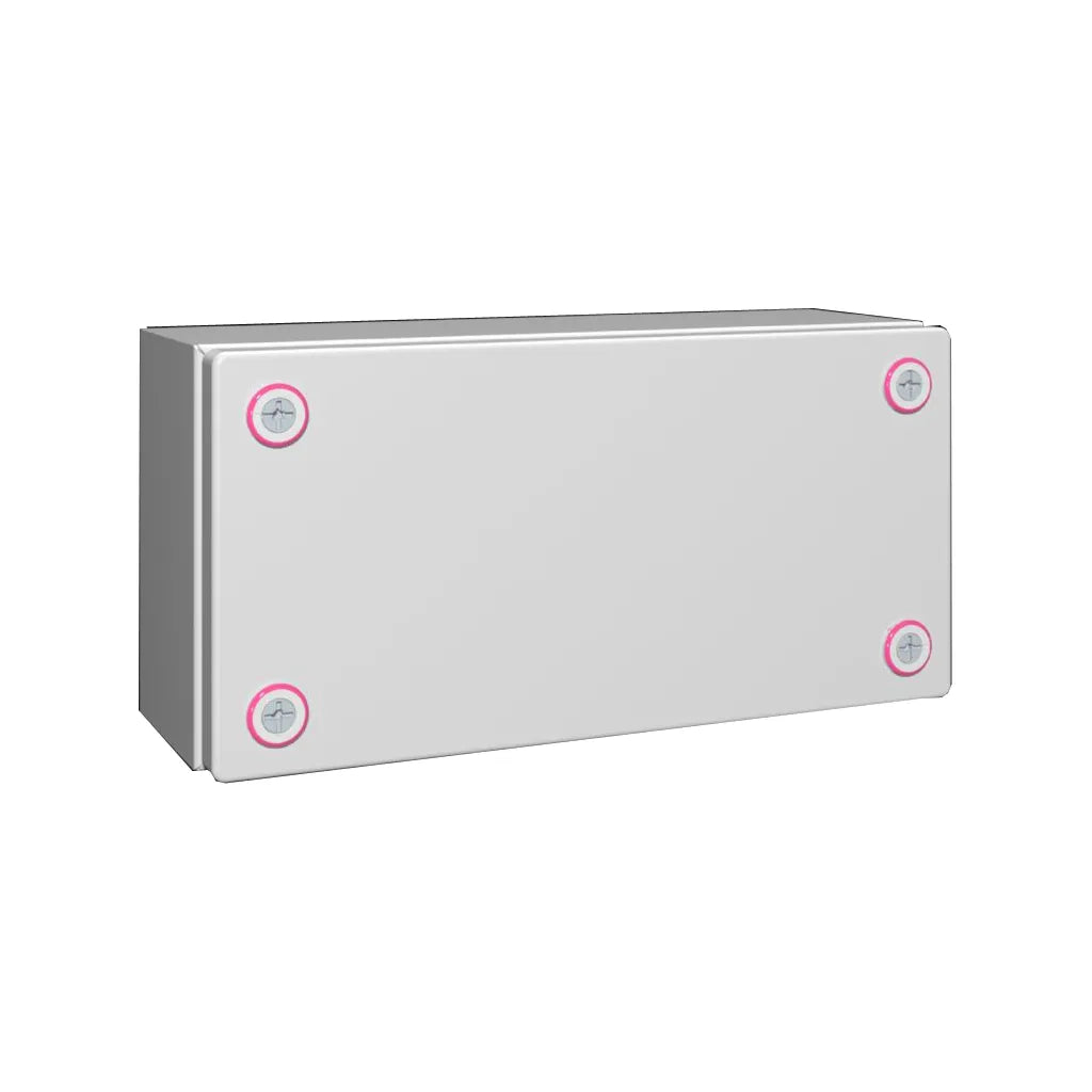 KX Caja de bornes de chapa de acero 200Hx200Wx120Dmm IP66 RAL7035 Sin placa.Mont