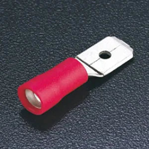 Terminal tipo faston macho aislado 2.8X0.8 0.5-1.5mm² 22-16AWG 100pz Rojo