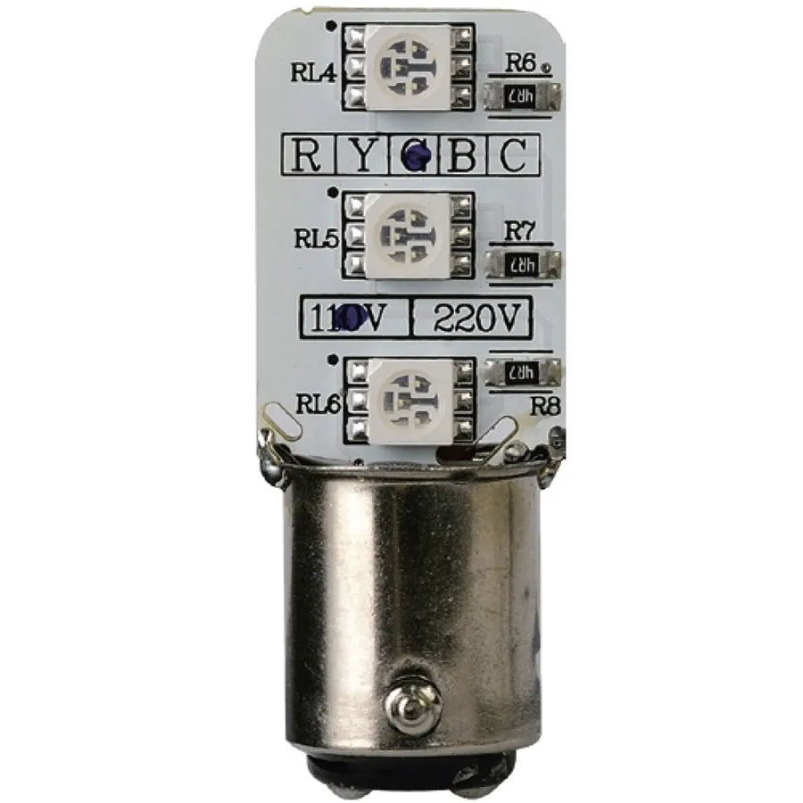 Foco LED de Bayoneta Luz fija/intermitente 24VCD Amarillo Para MT5C, MT8C
