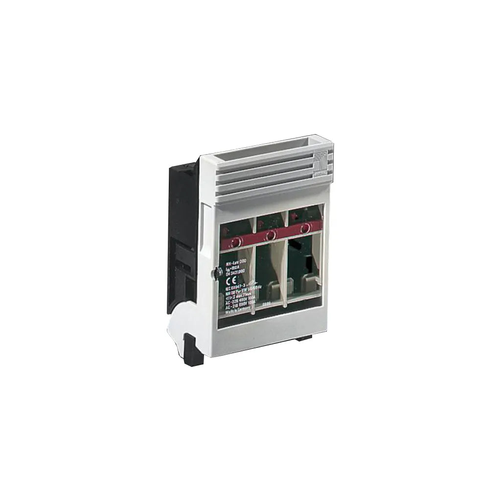 SV Seccionador portafusible Borne trifásico NH000 100A 690V Salida arriba/abajo