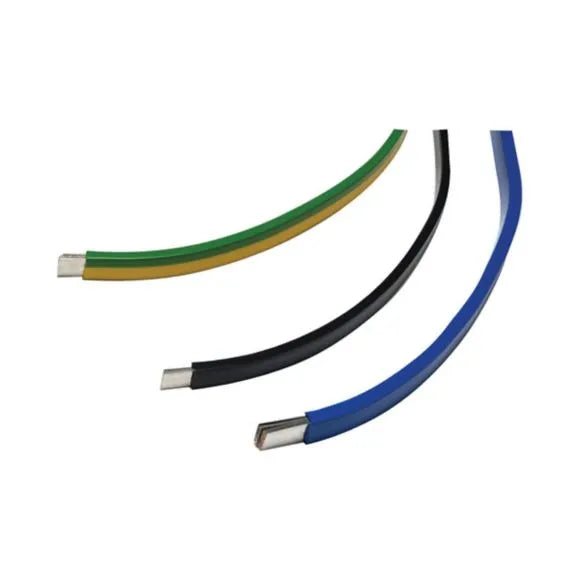 CU-BAND10X50X1-BK Barra de cobre flexible aislada 500mm² 1250A 10X50X1mm Negro