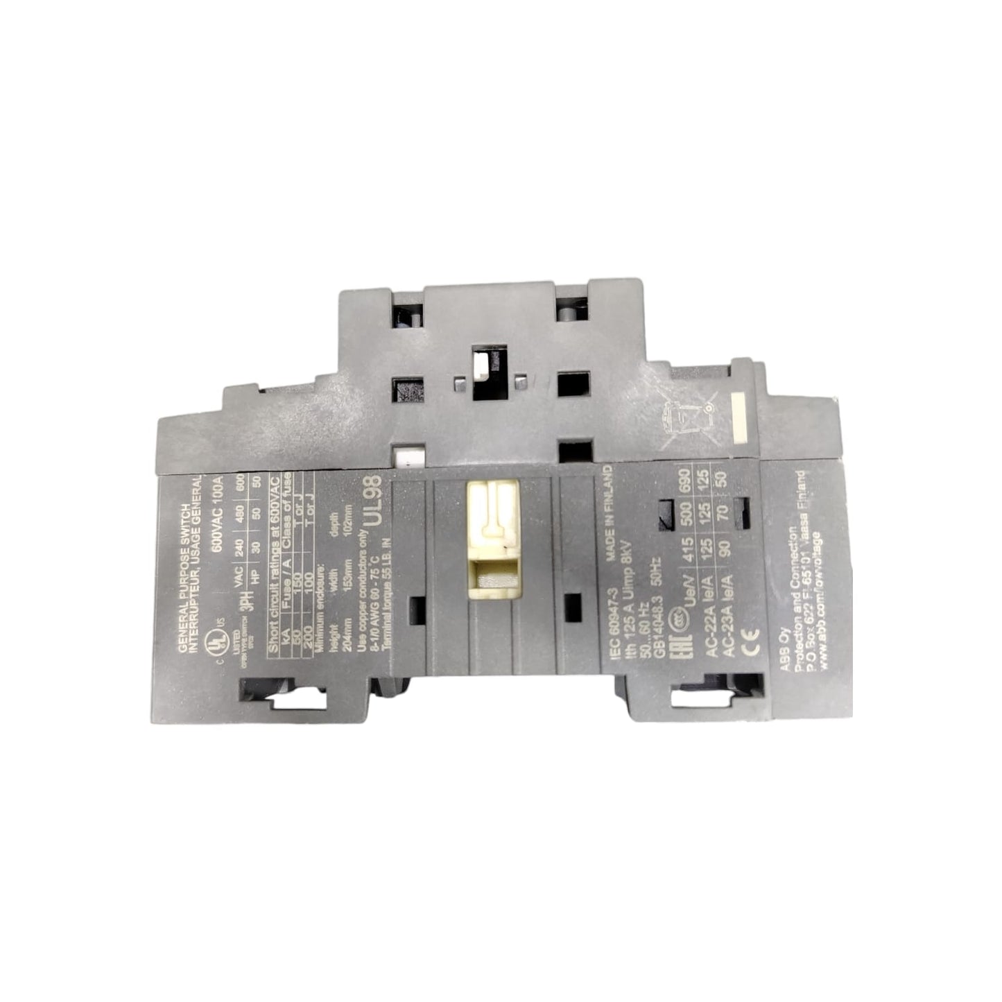 ABB IS200B11907600450/OT125F3 Interruptor trifásico