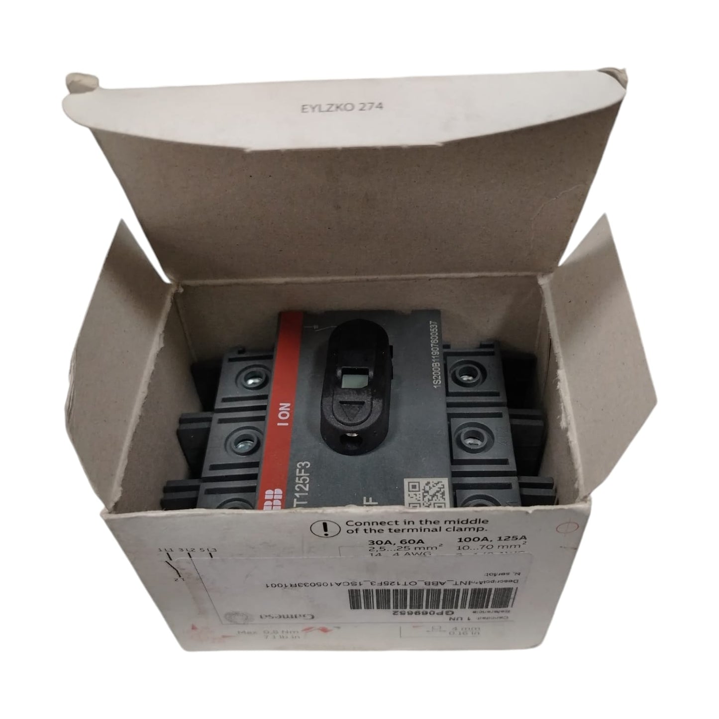 ABB 1S200B11907600537/OT125F3 Interruptor Termomagnético