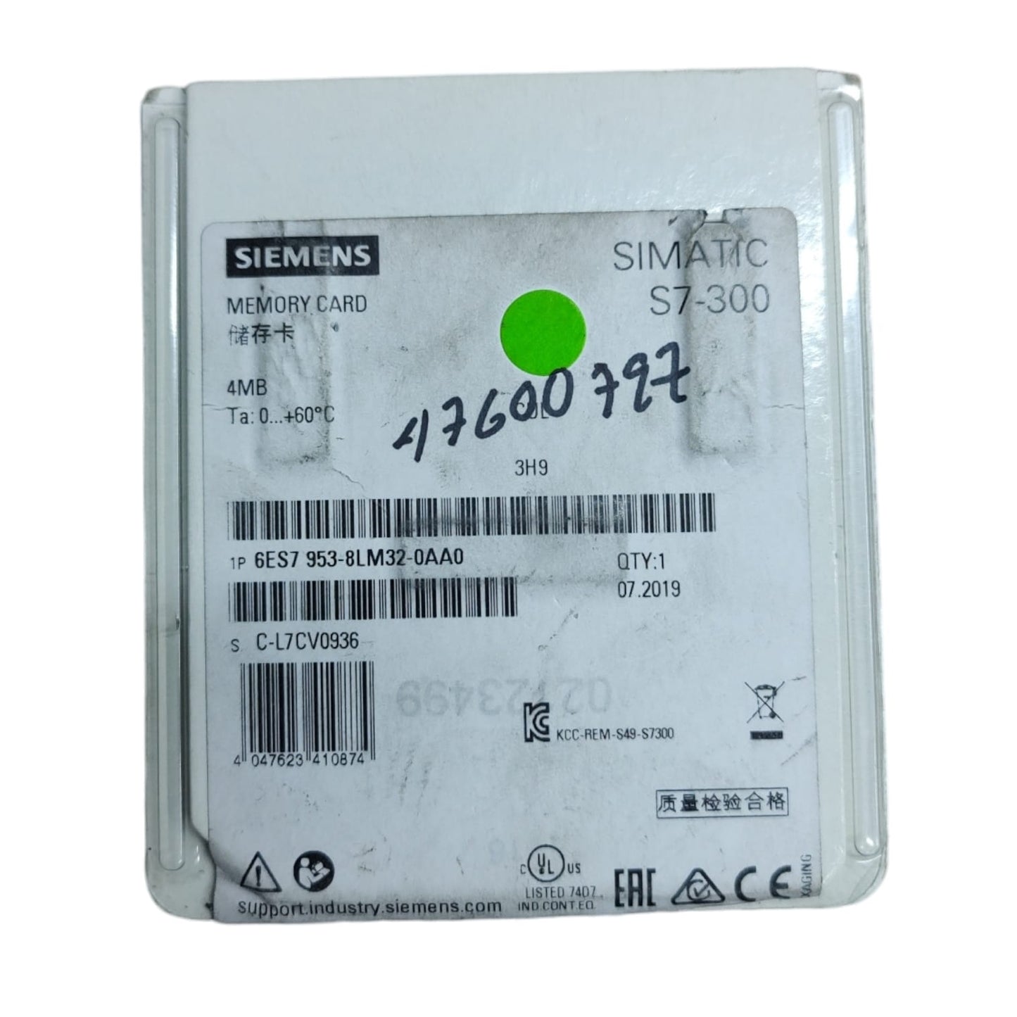 Siemens 6ES7953-8LM32-0AA0 tarjeta de memoria