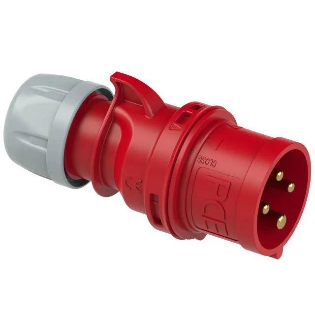 3102 Clavija aerea 3P+T 6H 16A 440V IP44 Rojo