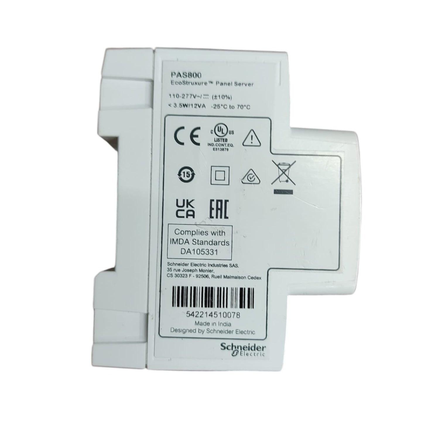 Schneider electric PAS800 unidad de control