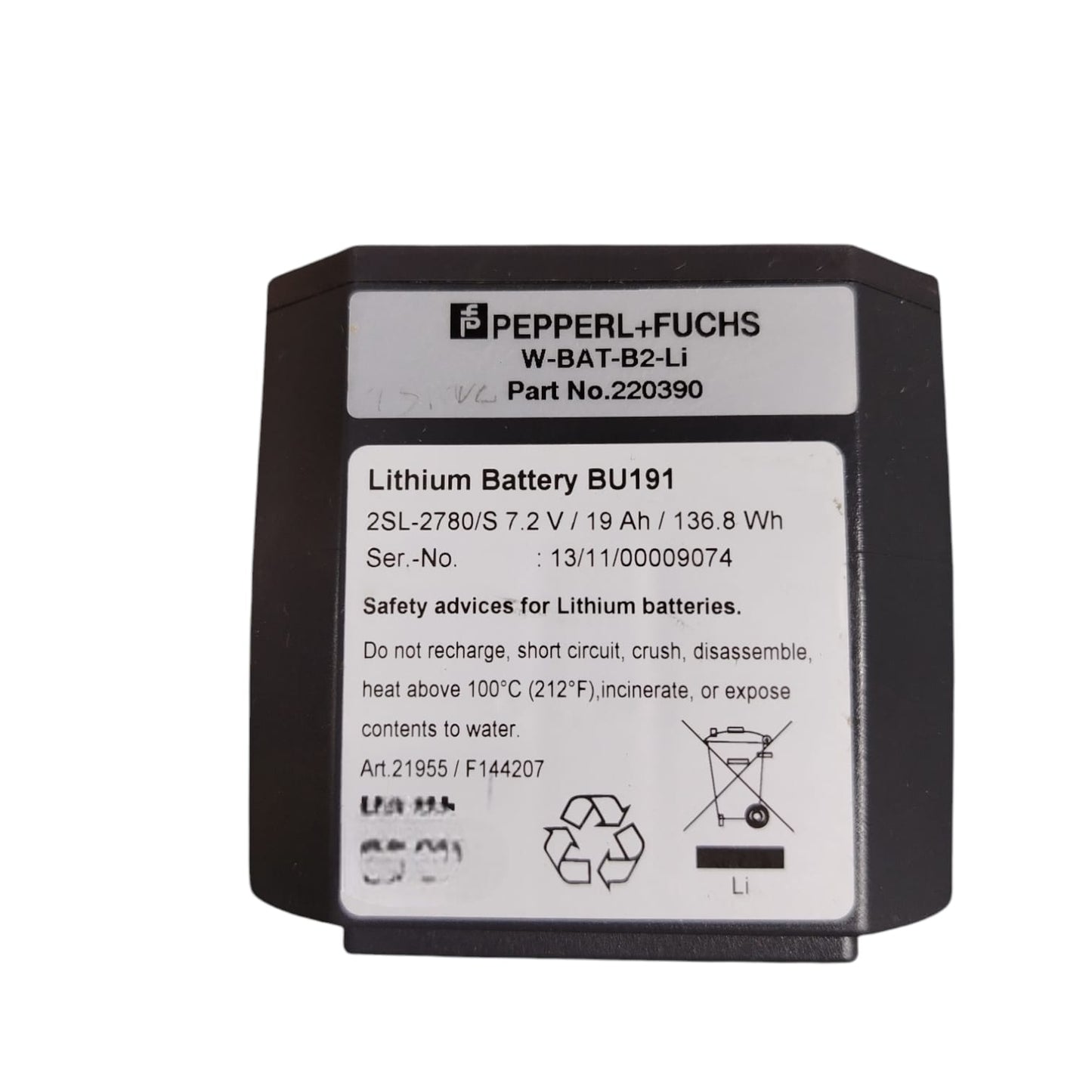 PEPPERL+FUCHS W-bat-b2-l1 BATERIA DE LITIO