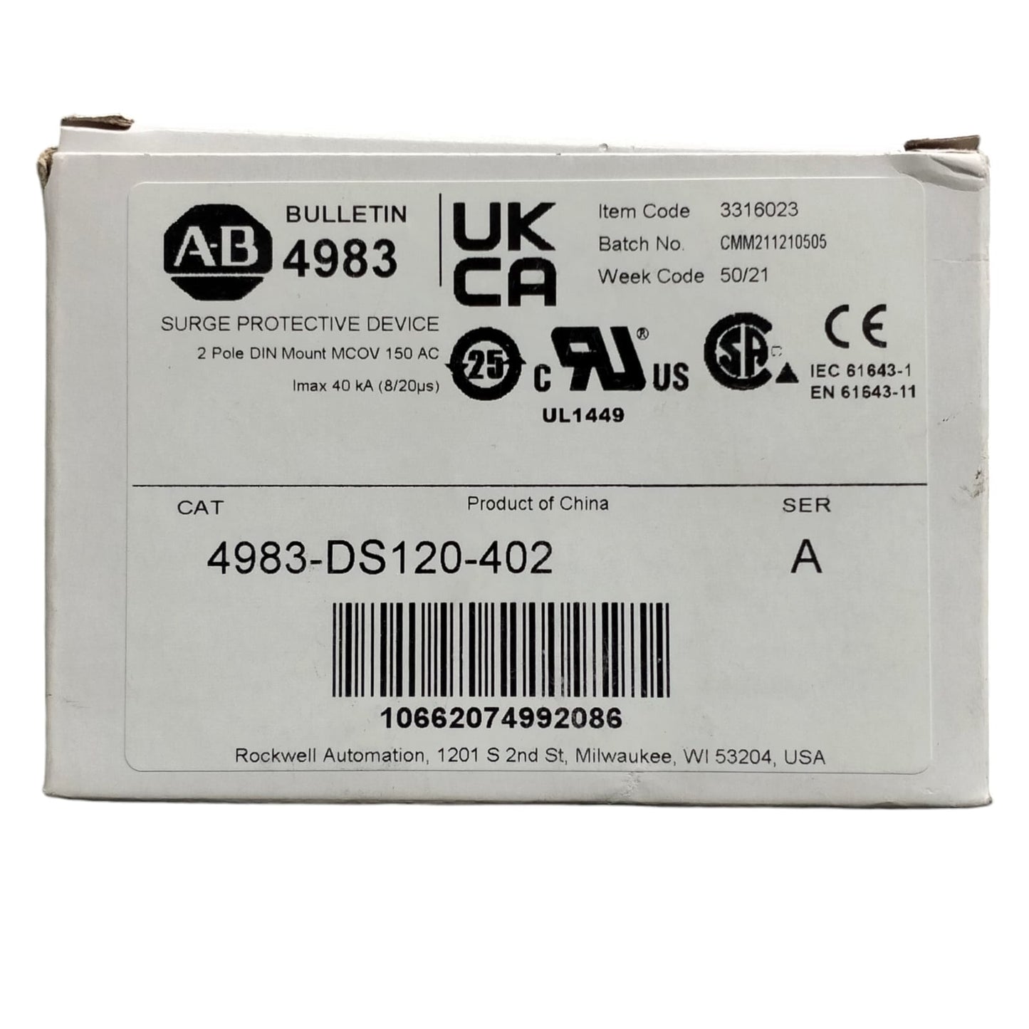 Allen Bradley 4983-ds120-402 Supresor