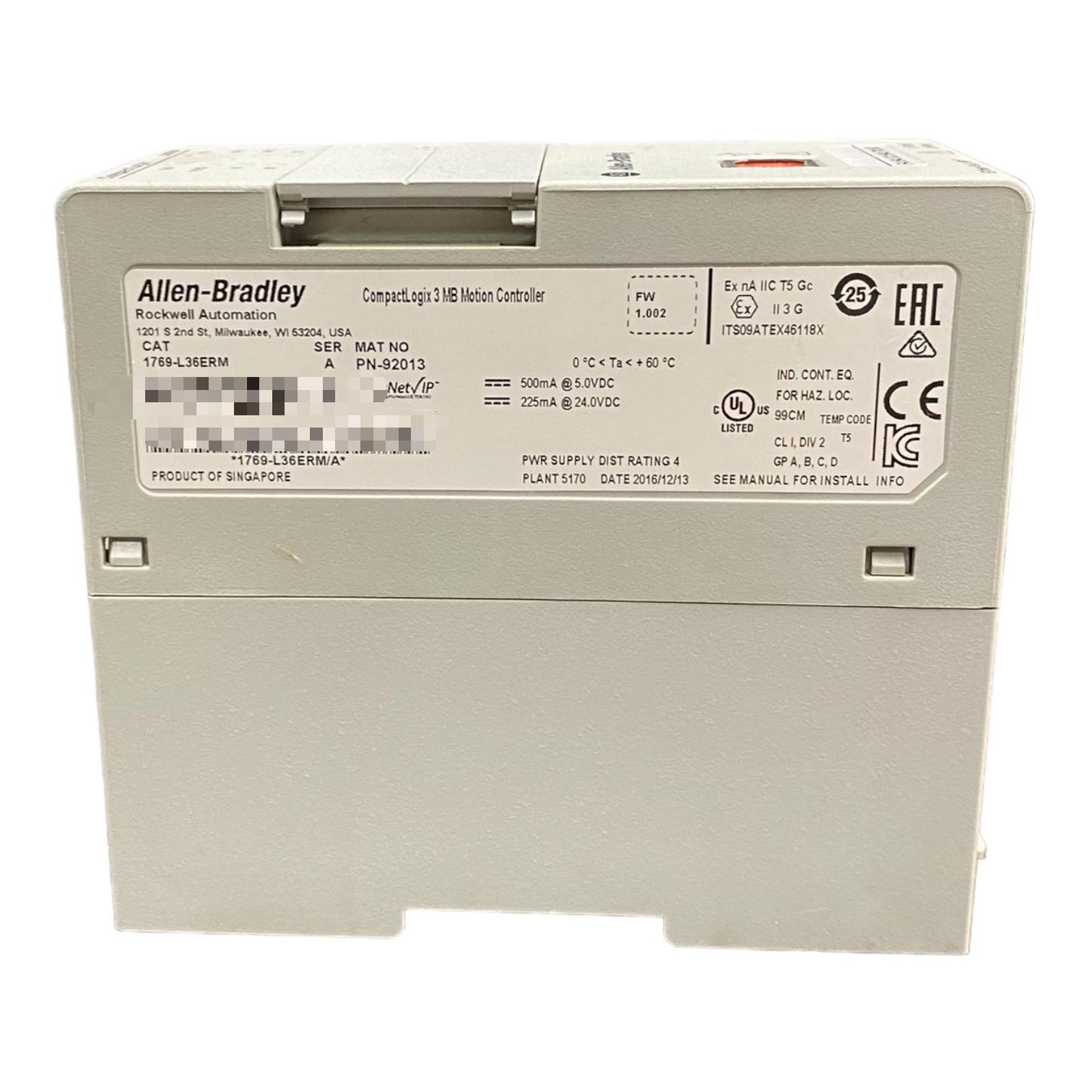 Allen Bradley 1769-l36erm CompactLogix