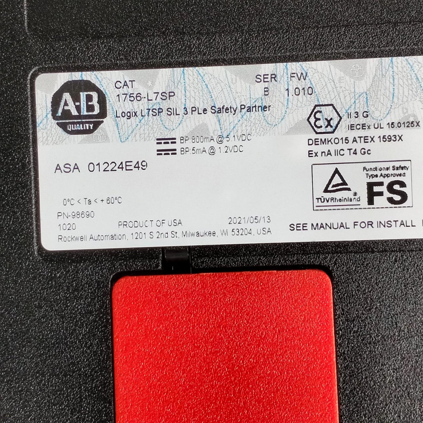 Allen Bradley 1756-l7sp PLC