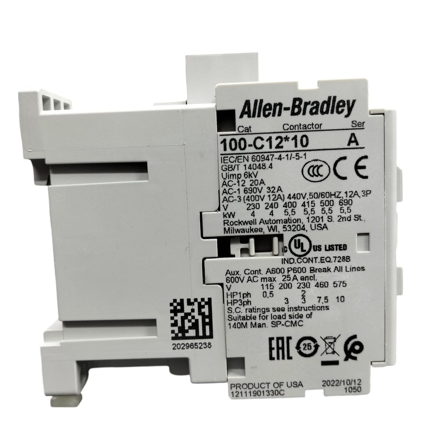 Allen Bradley 100-c12*10 Contactor