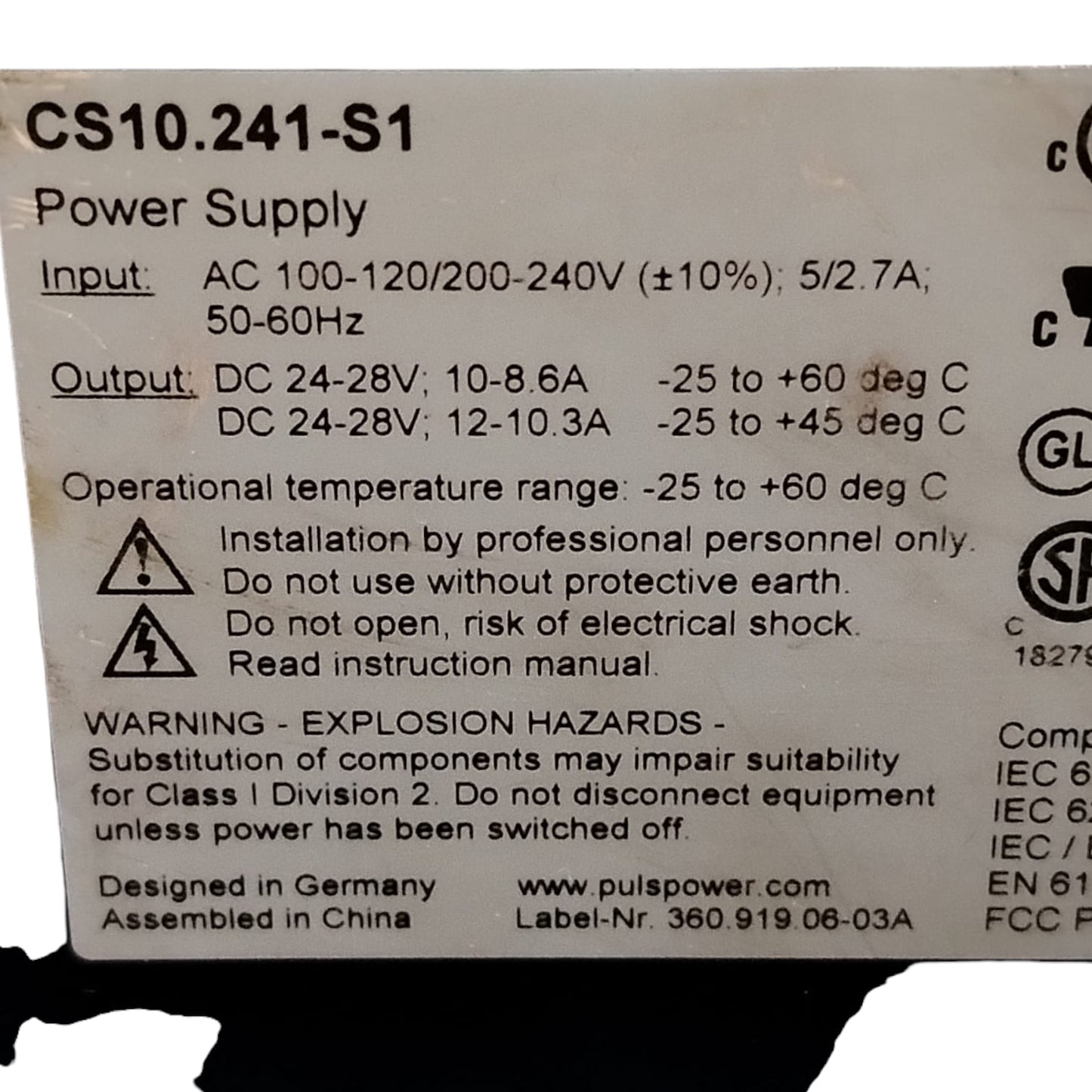 PULS CS10.241-S1 FUENTE DE ALIMENTACIÓN