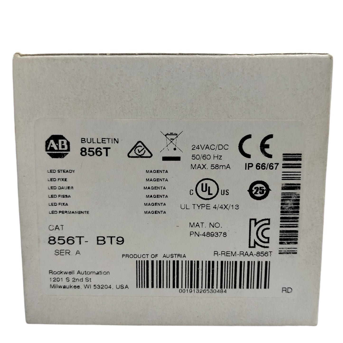 Allen Bradley 856t-bt9