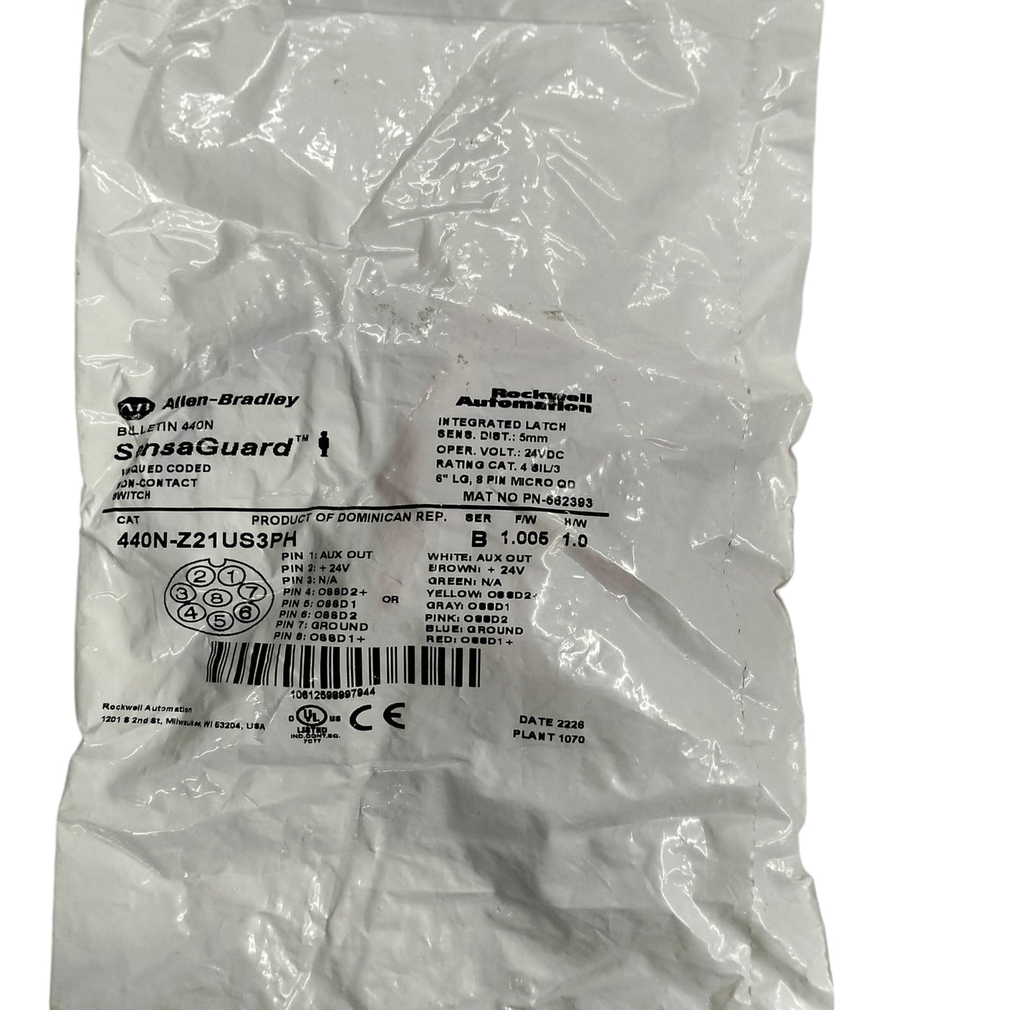 Allen Bradley 440n-z21us3ph Interruptor